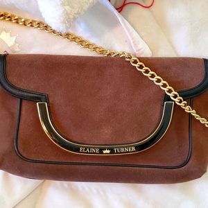 Elaine Turner Suede Leather Handbag NWOT
